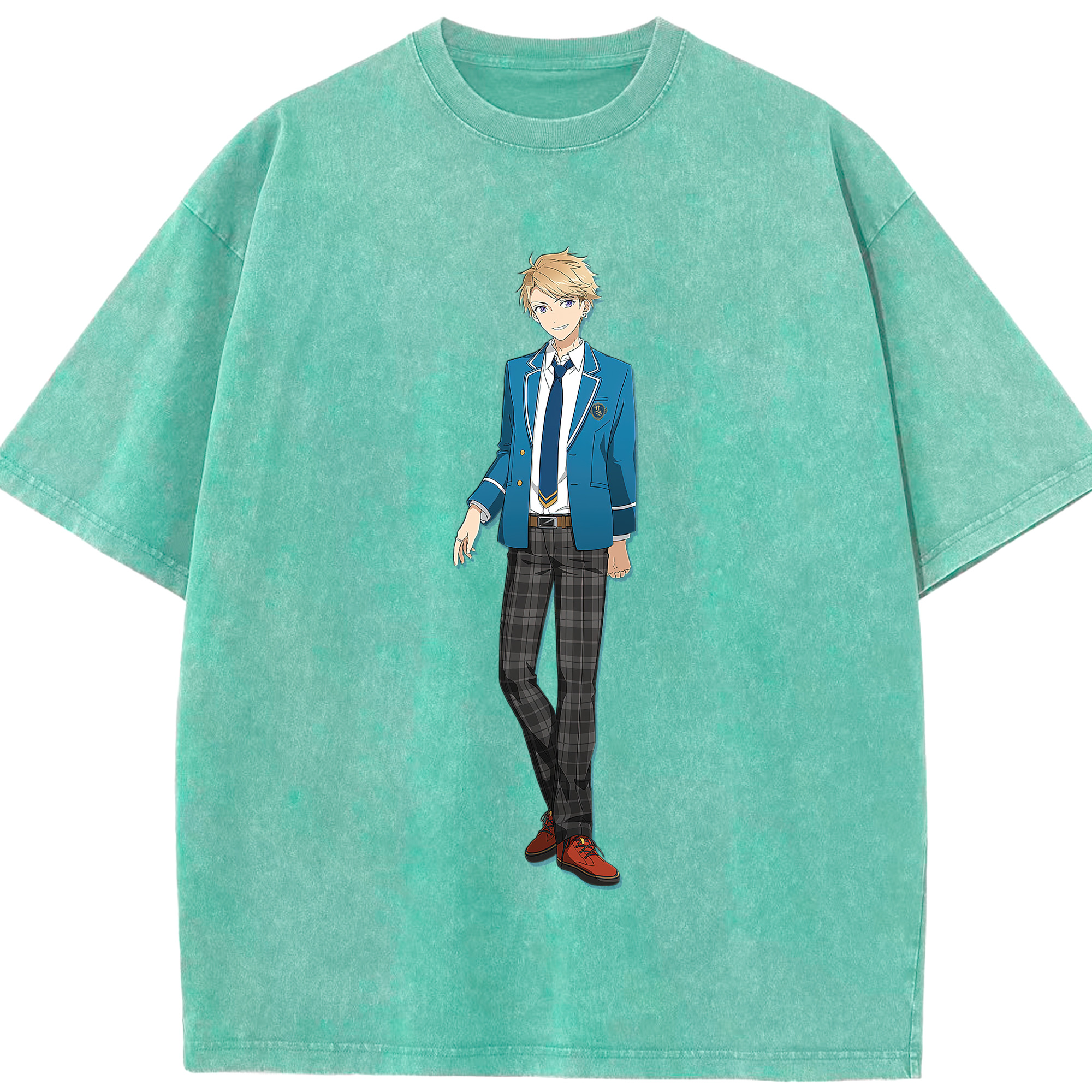 （画像用） あんさんぶるスターズ! Ensemble Stars 綿100% ヴィンテージ風 半袖Tシャツ（フロントプリント）